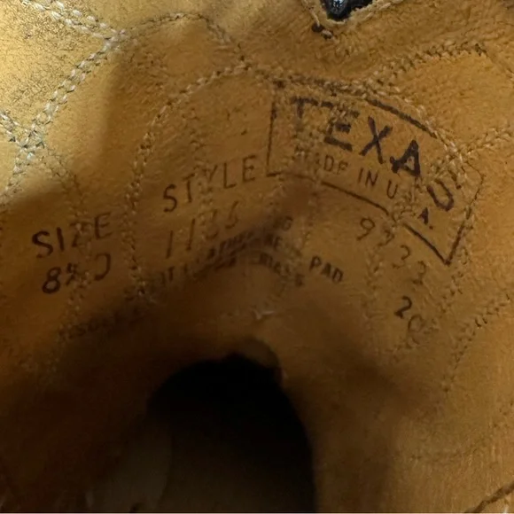 Vintage 1940s Toddler Leather Cowboy Boots size 8.5 Texas Brand Made in USA - Picture 2 of 4
